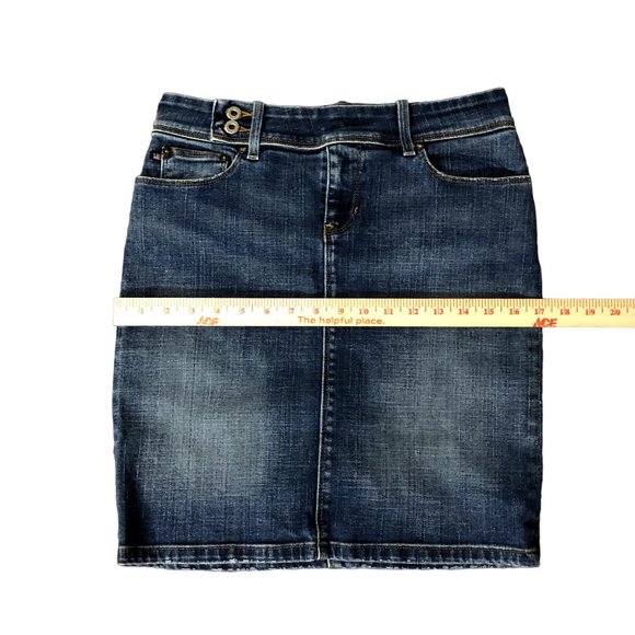 Ralph Lauren Polo Jeans Justine Denim Stretch Skirt Womens W29 Used - Picture 10 of 12